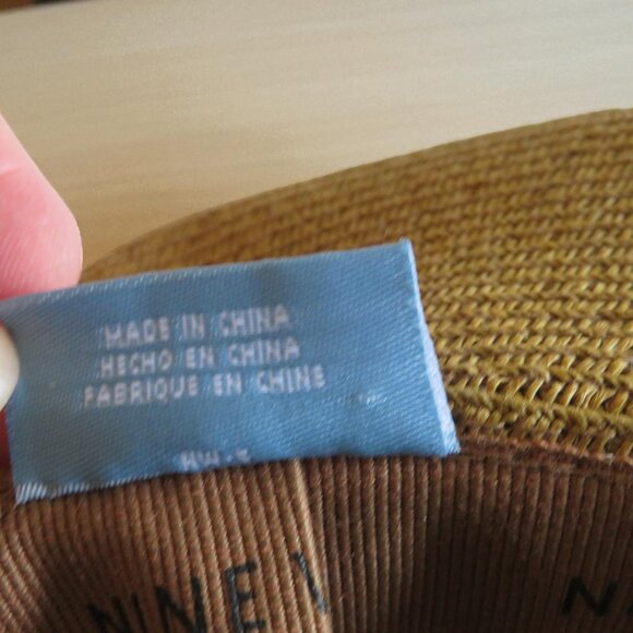 Nine West - Summer Hat with Brown Trim & Rolled Brim, EUC - Picture 13 of 13